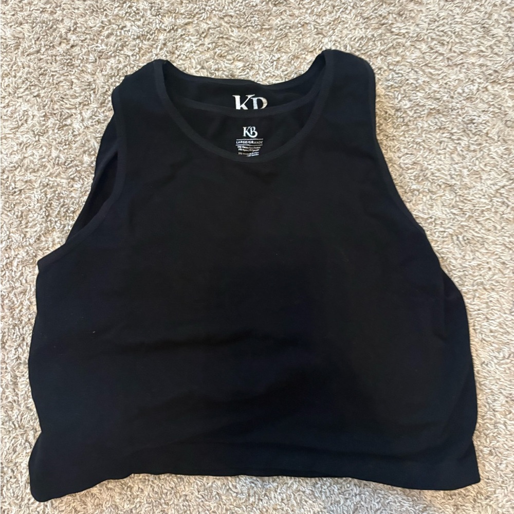 Kindred Bravely Black Sleeveless Crop Nursing Tank